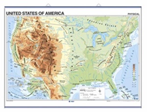 Picture of MAPA USA OF AMERICA (PHYSICAL / POLITICAL)