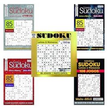 Imagem de KIT 5 LIVROS SUDOKU - LETRAS E NUMEROS ED.1